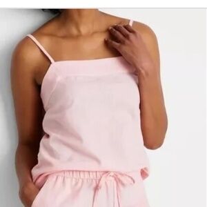 State of Day Women . Linen Pajamas Set Satin Pink